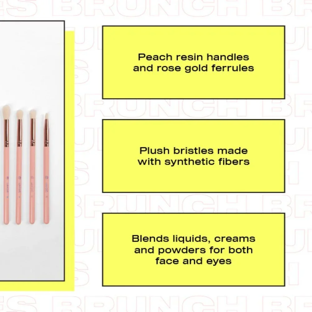 BH Cosmetics Weekend Vibes Brunch Bunch 11 Piece Full Size Makeup Brush Set -NIB